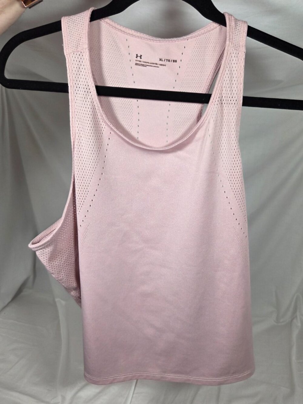 Under Armour Breathable Mesh Panel Fitted Racerback Workout Tank Top - Women's